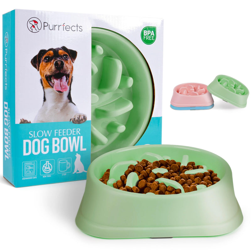 Slow Feeder Dog Bowl (Small/Medium Dogs) - Anti Choke, Anti Bloat - Medium Dog Bowl Slow Feeder Slow Feeder Dog feeders to Slow Feeding Dog Bowls (Mint Green) Mint Green - PawsPlanet Australia