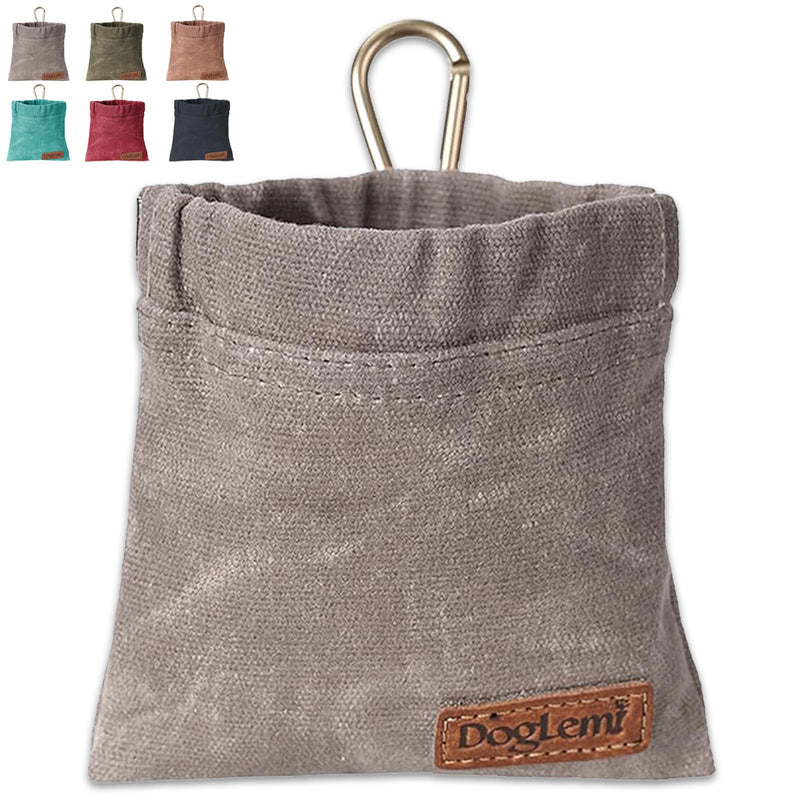 Dog Treat Bag, Puppy Dog Training Pouch Hands-Free Training Dog Treat Pouch, includes Carabiner, for Pet Puppy Travel or Outdoor Use (Grey) Grey - PawsPlanet Australia