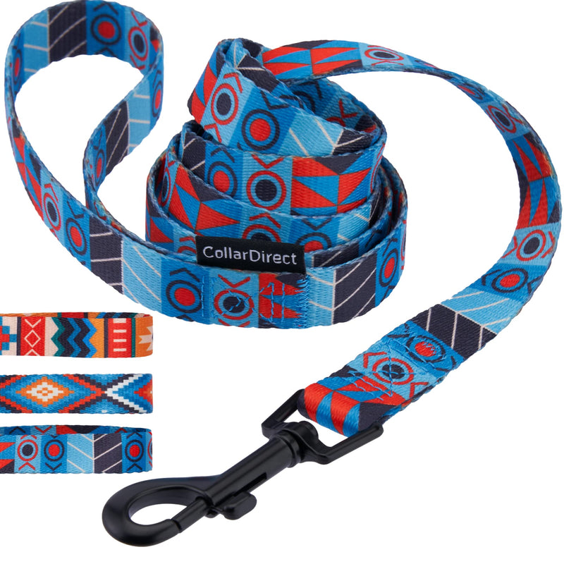 CollarDirect Nylon Dog Leash 5ft Tribal Pattern Durable Walking Pet Leashes for Dogs Small Medium Large Puppy (Pattern 2, S, New) - PawsPlanet Australia