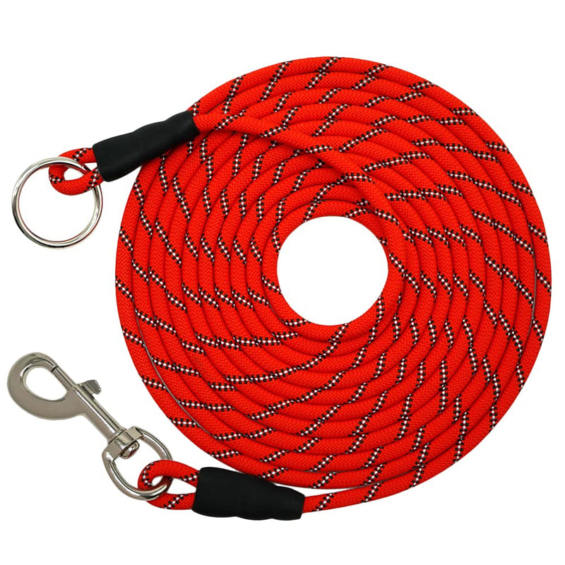 Dog Check Cord Long Line, 12/20/30/50FT Reflective Rope Training Lead Leash Dog Tether for Outside, Run Line for Small Medium Dogs 1/3" x 30ft red - PawsPlanet Australia