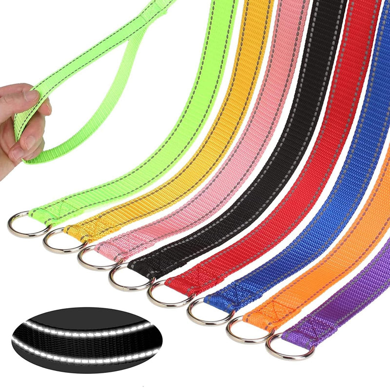 HOMIMP Reflective Slip Lead - 8 Pack 6 Ft No Pull Dog Leash for Small to Large Dogs, Heavy Duty Width 1In 8 Pack REFLECTIVE - PawsPlanet Australia