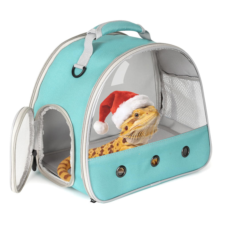 Bearded Dragon Carrier,Lizards Travel Bag, Small Animal Travel Carrier for Hedgehog Rat Parrot Bird, Portable Guinea Pig Travel Carrier for 2 Green