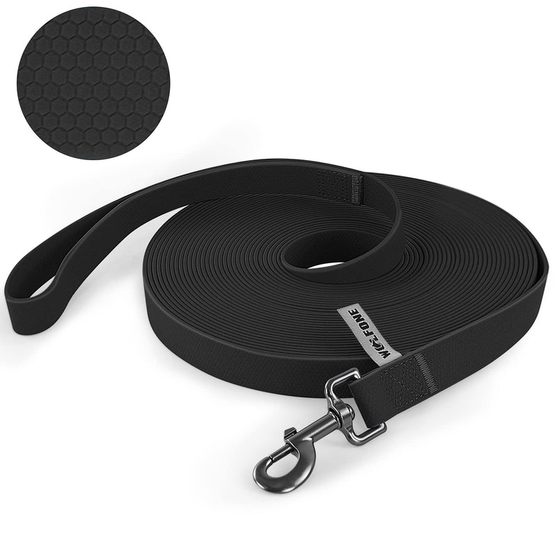 Wolfone 9m Black Heavy Duty Robust Training Dog Leash with Anti-Slip Handle?Waterproof Long Dog Leash for Outdoor Activities - PawsPlanet Australia