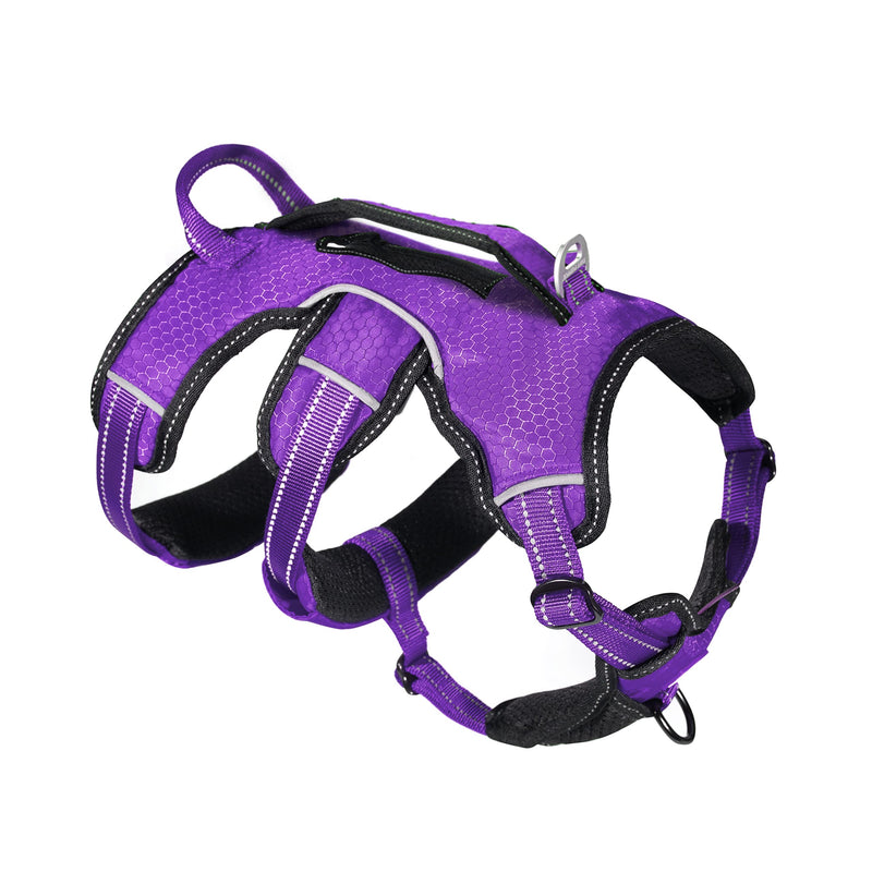 Tuff Pupper Escape Proof No Escape Dog Harness | 5 Point Adjustable Fit Harness for Dogs | Padded Dog Harnesses | Handle Dog Lift Harnesses Large Purple - PawsPlanet Australia