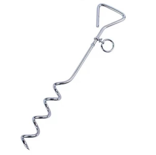 Dog Yard Stake, Heavy Duty Dog Anchor, 120lbs Safe Working Load, Rust-Resistant Tie-Out Leash Stake for Yard, Garden, Park, and Camping Use - PawsPlanet Australia