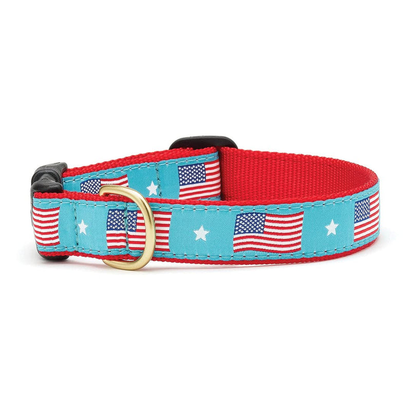 Up Country Flag Day Dog Collar, X-Large (18 to 24 inches) 1 inch Wide Width - PawsPlanet Australia