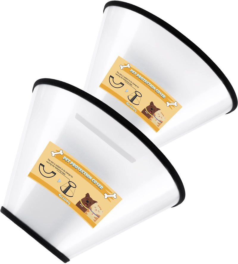 Soft Dog Cone Collar, 2 PCS (for Right Size) Flexible Plastic Cone for Dogs After Surgery, Dog Recovery Collar, Adjustable E-Collar for Large/Medium/Small Dogs Cat, Comfy Elizabethan Collar (M) M - PawsPlanet Australia