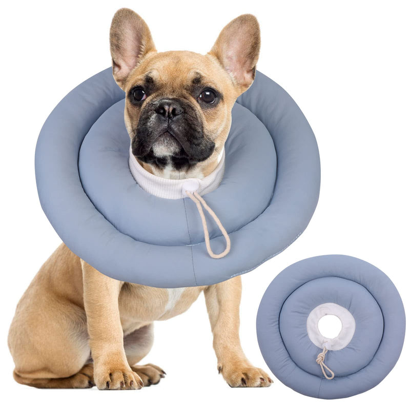 IDOMIK Dog Recovery Collar, Waterproof Soft Dog Cone After Surgery, Comfy Protective Elizabethan Collar Alternative for Dogs Cats, Adjustable Dog Neck Donut Collar Cone Anti-Licking Biting Wounds M Blue - PawsPlanet Australia