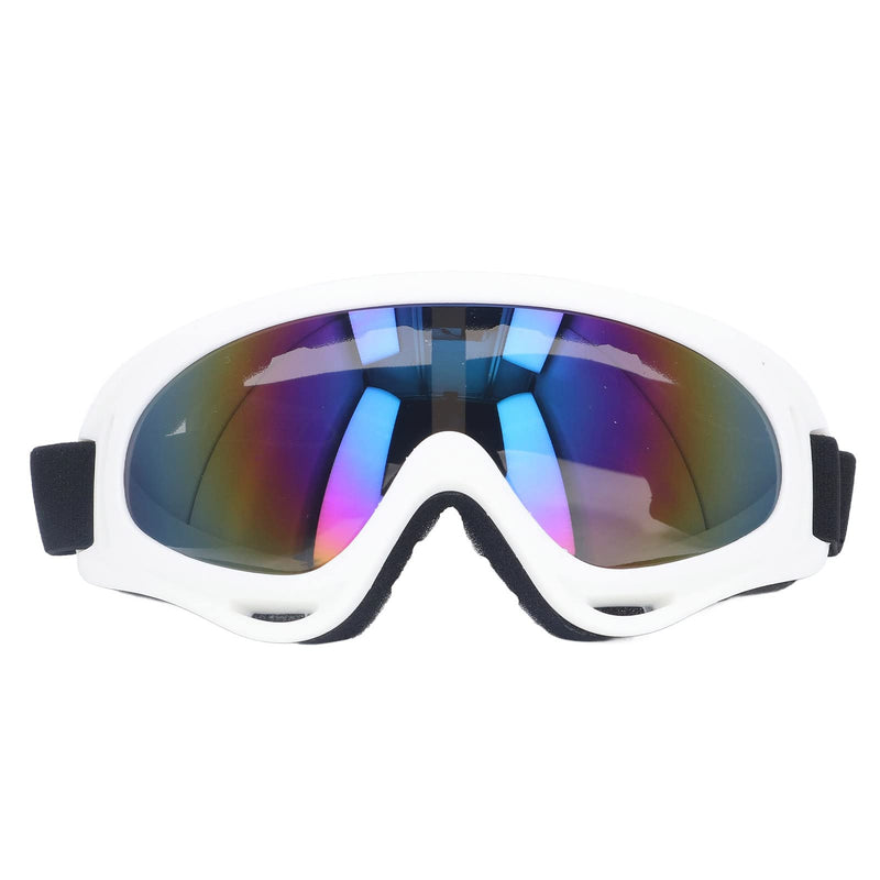 Vbestlife Dog Sunglasses, UV Protection Windproof Eye Protective Colorful Lens Large Dog Goggles Glasses 3004 white frame color film - PawsPlanet Australia