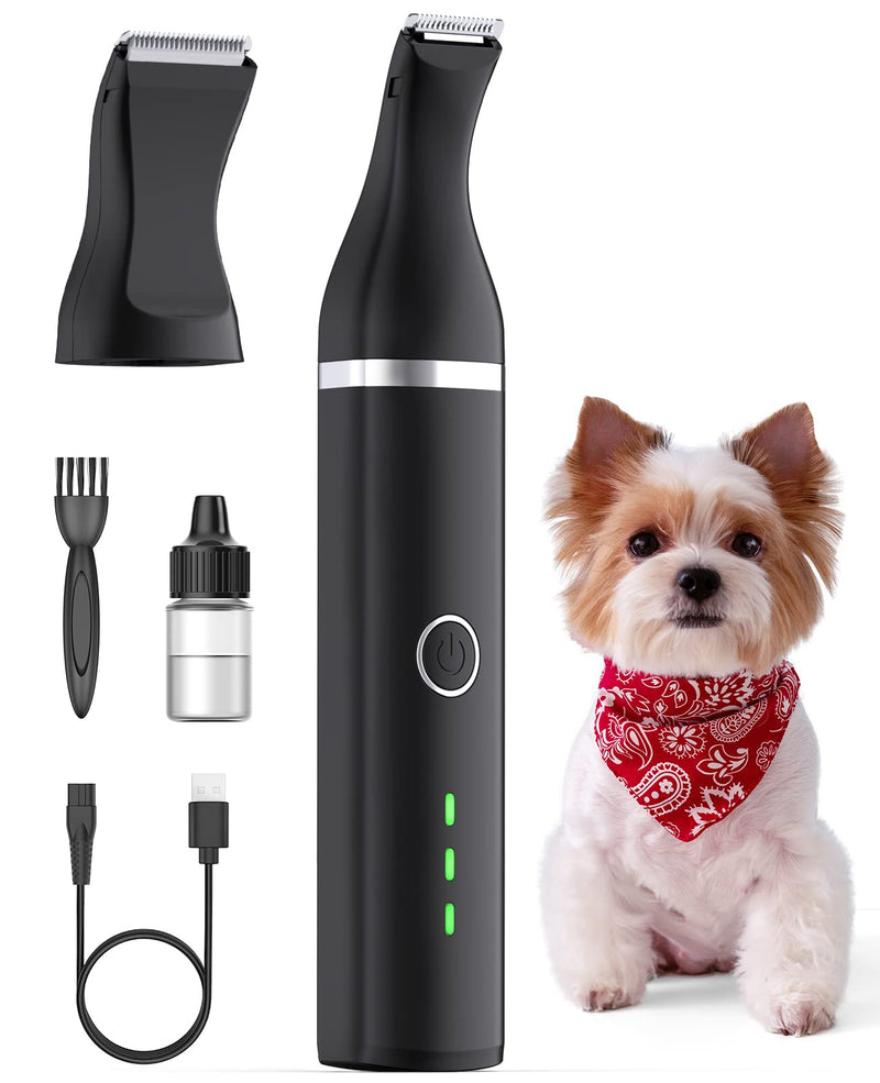 oneisall Dog Paw Trimmer,Corldless Paw Trimmer for Dogs with Double Blades,Quiet 2 Speed Small Dog Grooming Clippers for Paws, Eyes, Ears, Face, Rump - PawsPlanet Australia