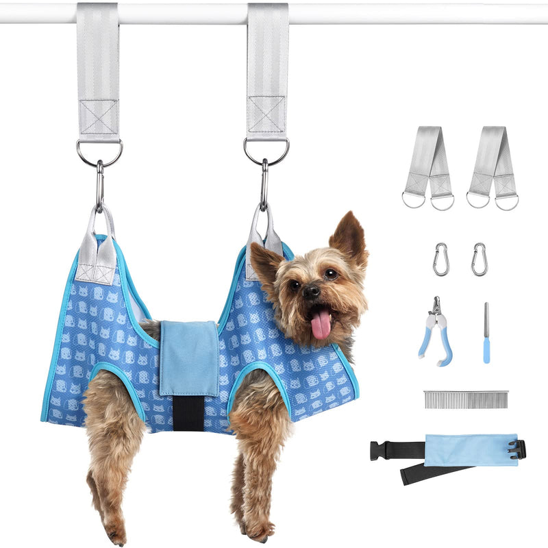 Dog Grooming Hammock Harness, Pet Grooming Hammock for Small Cats & Dogs, Dog Sling for Nail Clipping/Trimming - PawsPlanet Australia