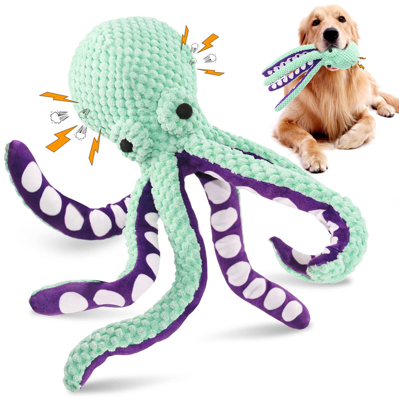 Squeaky Dog Toys for Large Dogs: Plush Dog Toys with Soft Fabric - Pet Toys for Small, Medium, and Large Dogs - Puppy Toys to Keep Them Busy Green - PawsPlanet Australia