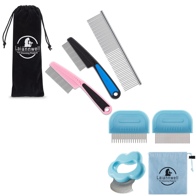 Cat Comb, Cat Grooming Supplies Laiannwell Pet Hair Removal Massaging Comb, Removing Matted Fur for Cat/Dog/Bunny, Perfect for Long and Short Hair Knots & Tangles - PawsPlanet Australia