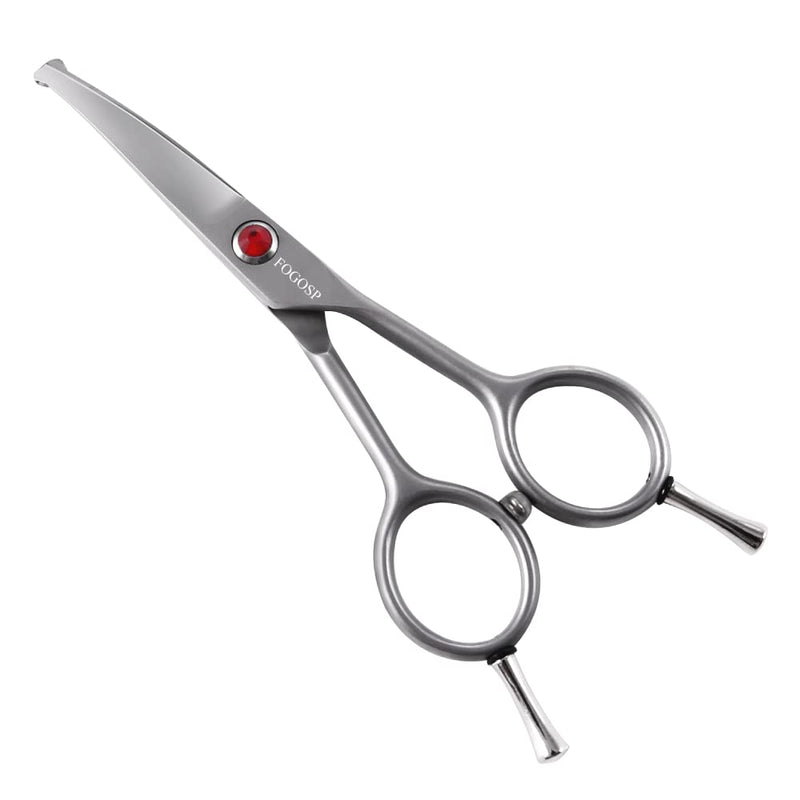 4.5" Curved Dog Scissors for Grooming Face and Paws with Safety Round Tip for Small Dogs Face Paw Ears Trimmer Professional Small Cat Grooming Shears (4.5" Curved, Gray) Curved Shears 4.5 inch - PawsPlanet Australia