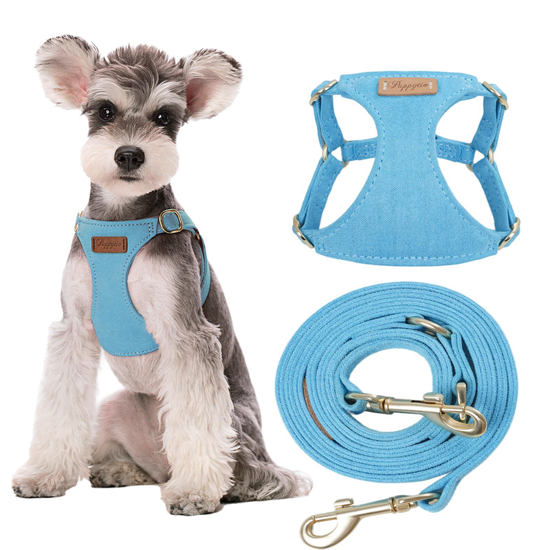 Puppytie No Pull Dog Harness with Multifunction Dog Leash,Soft Adjustable No Choke Escape Proof Pet Harness Vest for Medium Dogs or Large Dogs,Ocean Blue,M Ocean Blue M(16.5-31lb） - PawsPlanet Australia
