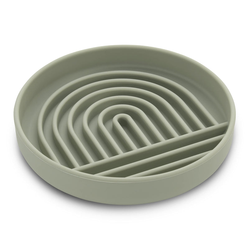 Slow Feeder Dog Bowl: The Slowdown Bowl is A Modern, Silicone Puzzle Bowl & Lick Mat. Slow Eating, Stop Gulping, Take It Easy. Dishwasher Safe. Sage Green - PawsPlanet Australia
