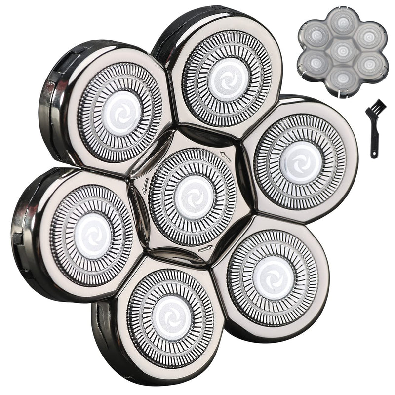 7 Blades Head Shaver Replacement Heads Electric Shaver Universal Replacement Blade Head Electric Razor for Men (7D Silvery) 7D Silvery - PawsPlanet Australia