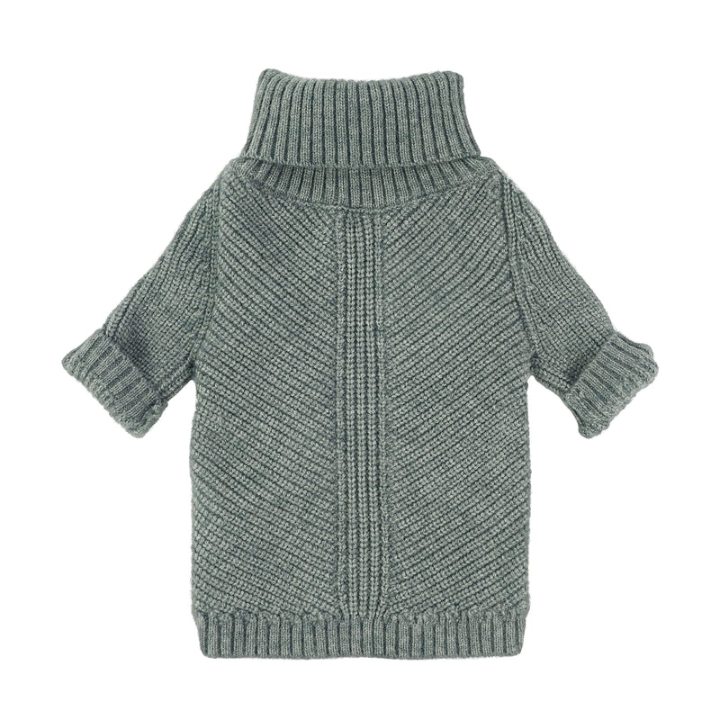Fitwarm Dog Turtleneck Sweater, Thermal Knitted Pet Coat, Dog Winter Clothes for Small Dogs, Cat Apparel, Heather Grey, Large L - PawsPlanet Australia