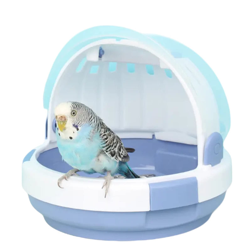 Bird Carrier with Handle - Parrot Carrier Lightweight Portable Pets Suitcase Transparent Breathable Cage for Small and Medium Birds Parrots Parakeet Cockatiels Conure Birds Accessories (Blue Haze) Blue Haze - PawsPlanet Australia