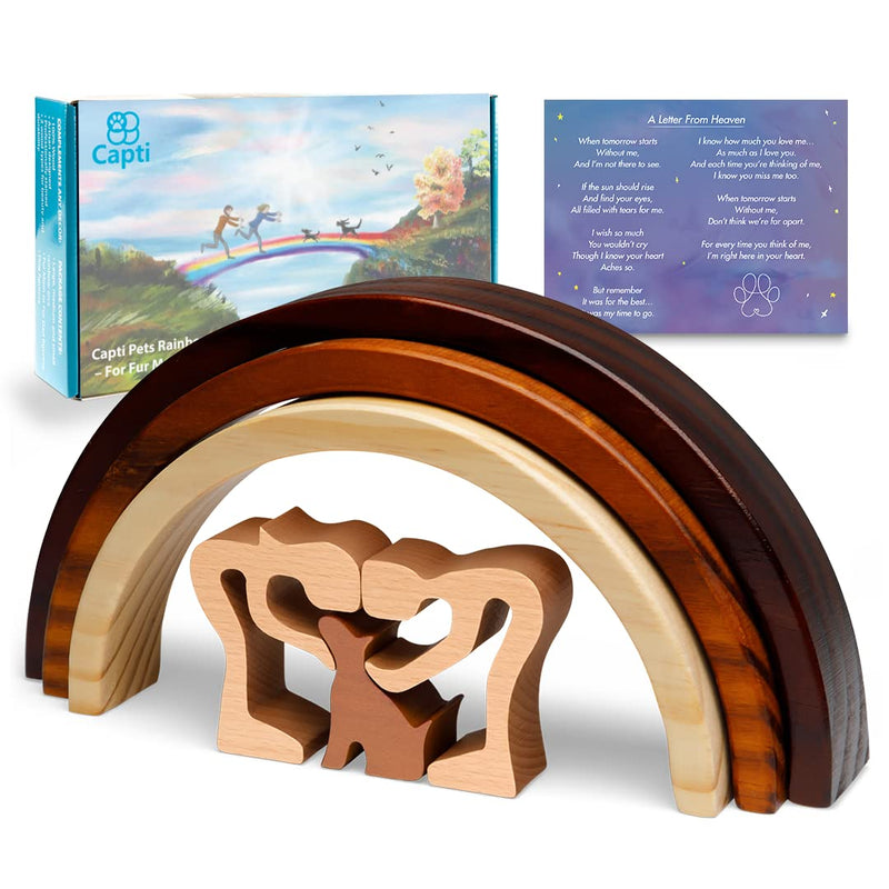 Rainbow Bridge Dog Memorial Gifts, Pet Memorial - I'll Meet You at The Rainbow Bridge - Pet Loss Gifts, Bereavement, Sympathy Keepsake Dog Mom, Dog Dad for Loss of Pet (Dog and Family) Dog and Family - PawsPlanet Australia