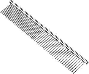 Metal Grooming Comb （7.5inches）and Extral Long Pin Slicker Brush （25mm） - PawsPlanet Australia