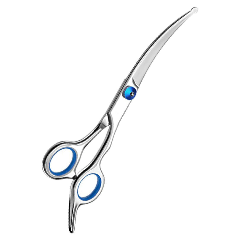 Curved Dog Grooming Scissors,Pet Hair Scissors with Safety Round Tips, Heavy Duty Titanium Stainless Steel, Professional Dogs Cats Pets Grooming Shears Art scissors - PawsPlanet Australia