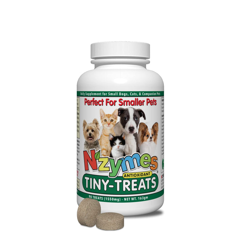 Nzymes® Antioxidant Tiny-Treats for Smaller Dogs Joints, Hips, Paralysis, Skin, Coat, Hair Loss, Aging, Digestion, Neurological, Seizures - Made in The USA 1 pack - PawsPlanet Australia