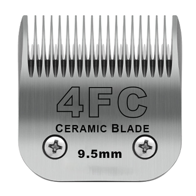 Detachable Pet Dog Clipper Blades,Compatible with Andis Size 4FC Cut Length 3/8"(9.5mm),Most Oster A5,Wahl KM Series Clippers,Made of Ceramic Blade & Stainless Steel Blade 4FC 9.5mm - PawsPlanet Australia