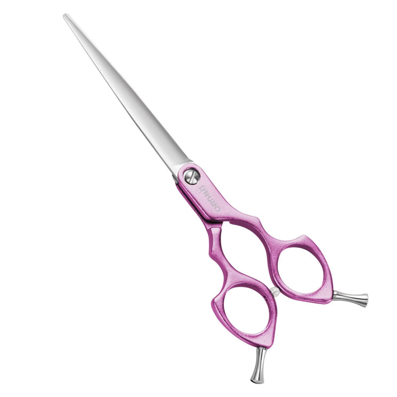 6.5" Dog Grooming Scissors,Ultra-Light Aluminum Handle Scissors for Dogs and Cats, Straight Blade Cutting Shears Professional Pet Scissors Quick Trimming Sharp (Purple-Straight) Purple - PawsPlanet Australia