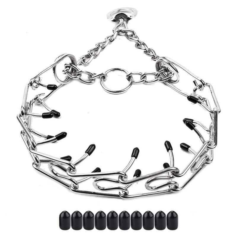 CBBPET Dog Prong Collar, Adjustable Dog Training Collar with Quick Release Buckle for Medium Large Dogs (L/3.5mm (Neck: 18"-20'' Weight:70 lbs)) L/3.5mm (Neck: 18"--20'' Weight:70 lbs) - PawsPlanet Australia