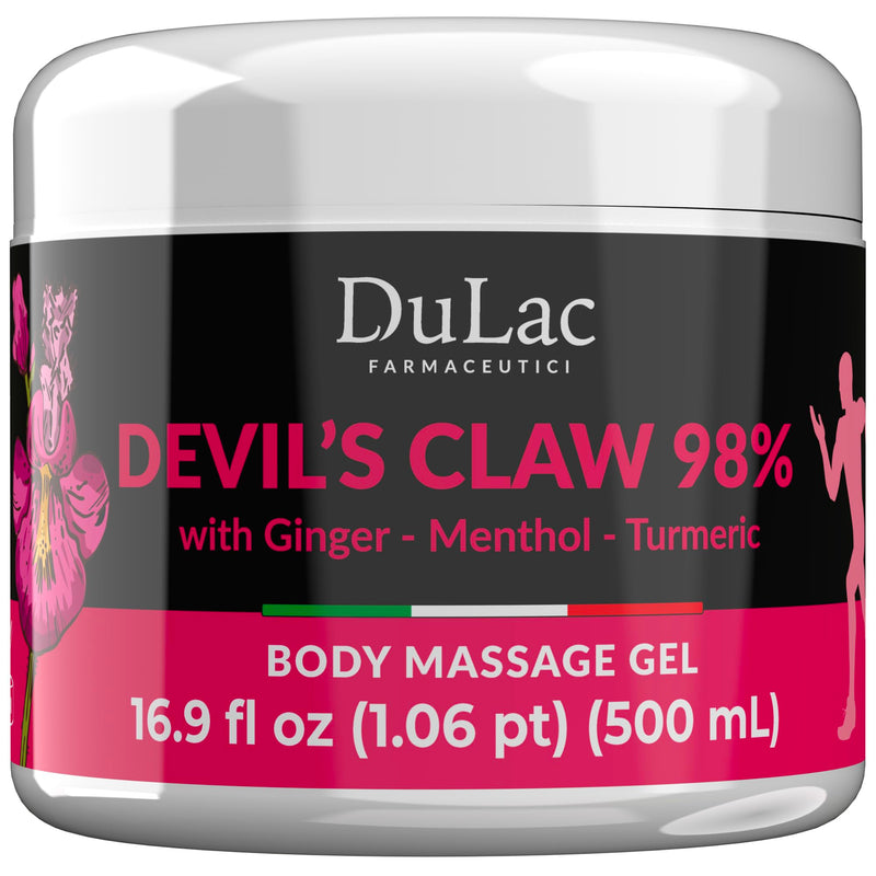 Dulac - Devil's Claw 98% Cream Maximum Strength 16.9 Fl Oz, Natural Joint and Muscle Comfort Cream, Enriched with Menthol for Cool Effect 16.9 Fl Oz (Pack of 1)