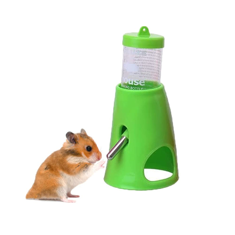 Litewoo 2 in 1 Hamster Water Bottle, Automatic Drinker and Cabin Fits Syrian Dwarf Hamster Mouse Gerbil Mice Guinea Pig Chinchilla Small Animal Green - PawsPlanet Australia