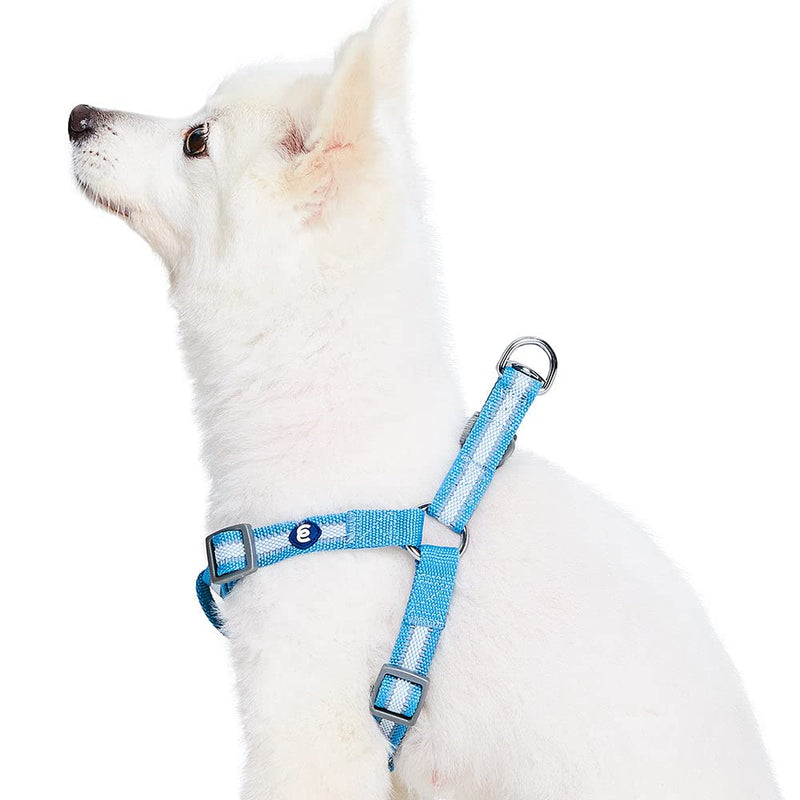 Blueberry Pet Essentials Step-in Reflective Back to Basics Dog Harness, Sky Blue, Chest Girth 26" - 39", Large, Adjustable Harnesses for Dogs - PawsPlanet Australia