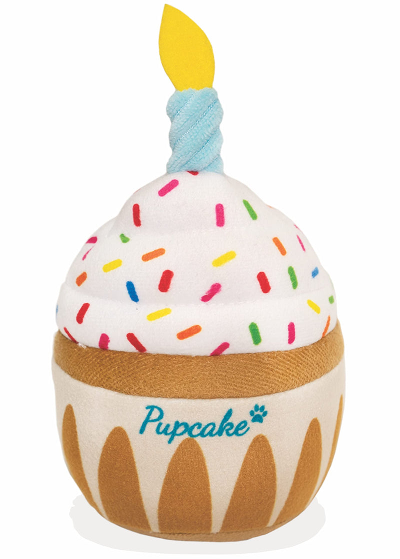 Dog Birthday Toy - Pup Cake Puppy Cupcake Plush Squeak and Crinkle Gift - PawsPlanet Australia