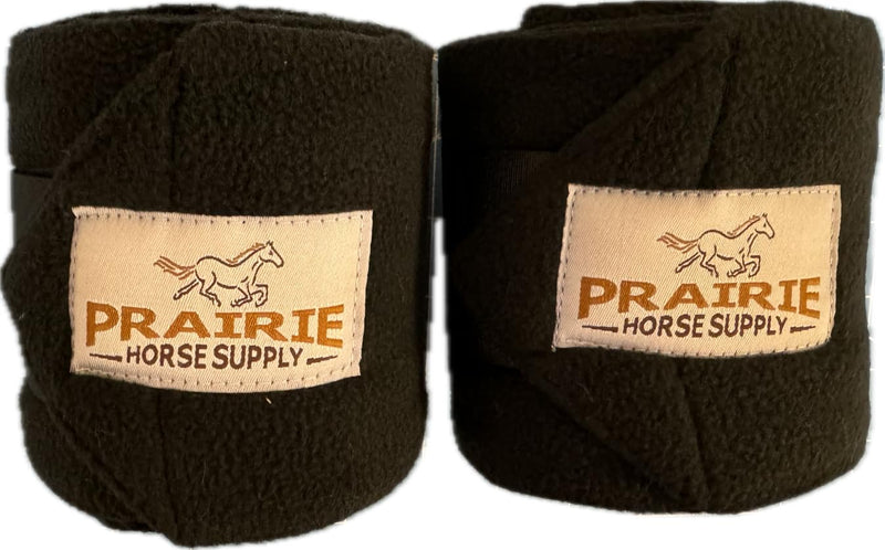 Prairie Horse Supply Polo Wraps for Horses – Premium Durable & Soft Fleece Horse Leg Wraps, Equestrian Bandages for Stable & Riding Use, 2-Pack (Black) 2 Pack Black - PawsPlanet Australia