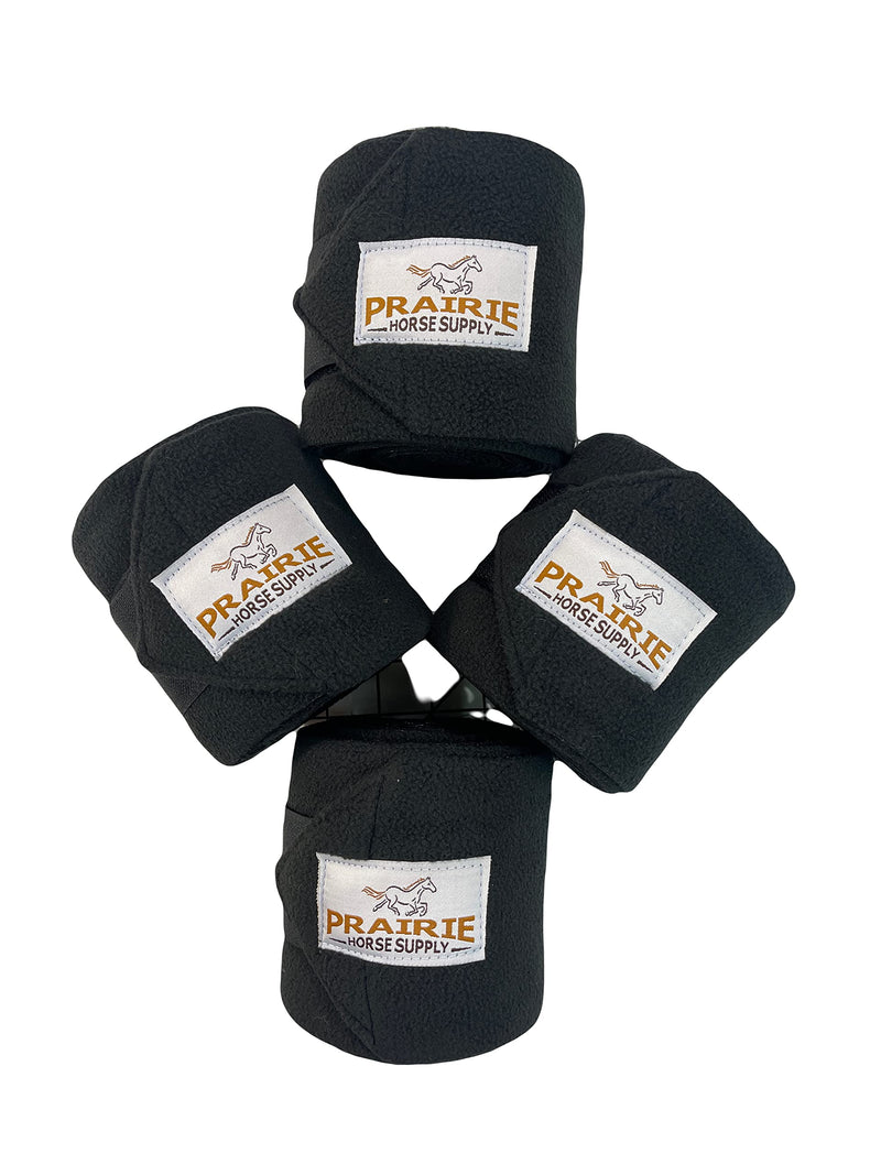 Prairie Horse Supply Comfort Fleece Polo Wraps (4 Pack, Black) 4 Pack - PawsPlanet Australia