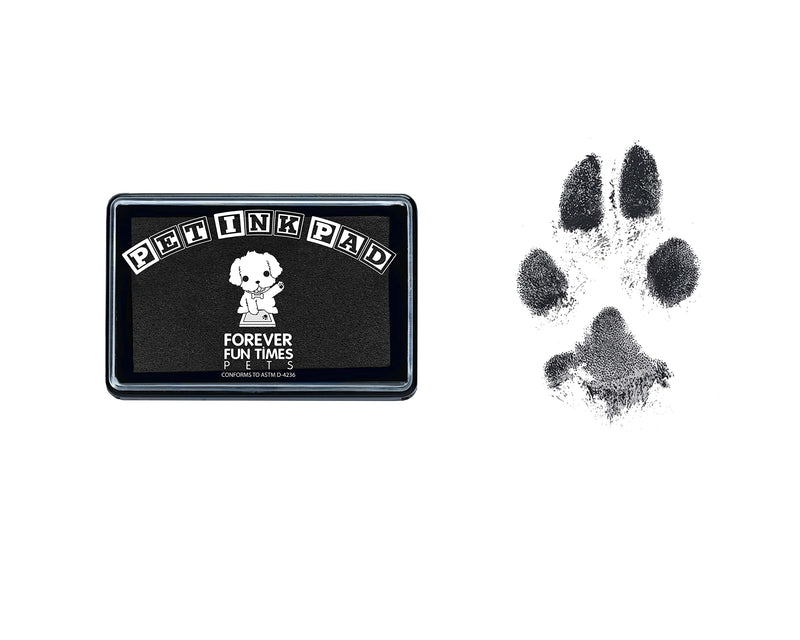 Forever Fun Times Pet Paw Print Impression Kit | Dog Ink Paw Print Kit | Pet Paw Print Kit | an Easy to Use Paw Print Stamp Pad for Dogs | Contains an Ink Pad for Dog Paw Prints That You Can Treasure Small Black - PawsPlanet Australia