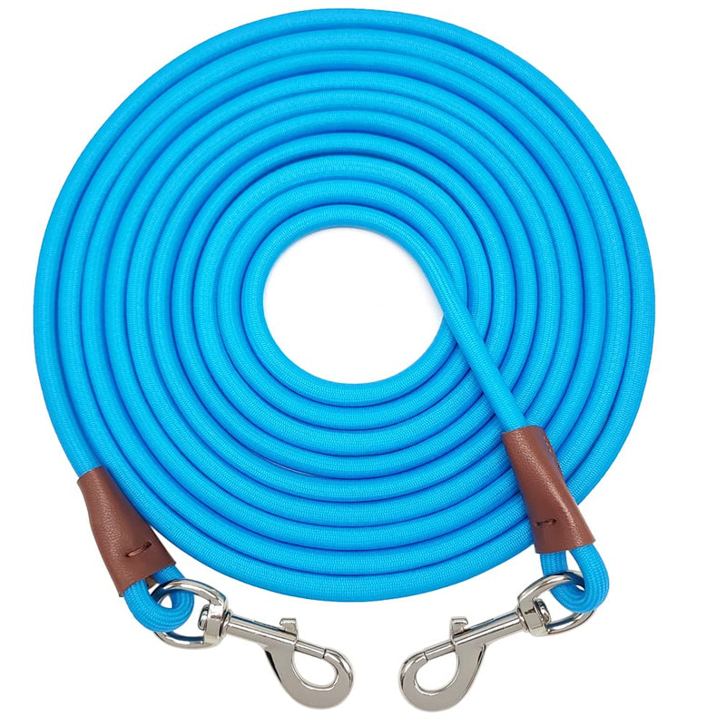 Tie Out Rope Dog Leash, 8-10-13-15-20-25-30-35-40-45-50-65 FT Heavy Duty Nylon Check Cord for Medium Large Dogs Indoor/Outdoor Playing Camping Backyard (Blue, 3/8" x 30ft) blue - PawsPlanet Australia