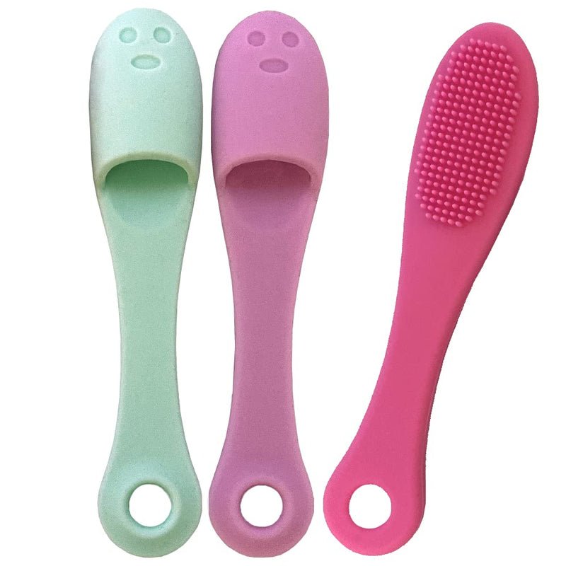 Silicone Dog Toothbrush, Ergonomic Dog Tooth Brush with Improved Design, Cat Finger Toothbrush for Pet Dental Care, Finger Brushes Suitable for Small Breeds, Puppies and Cats (Pack of 3) - PawsPlanet Australia
