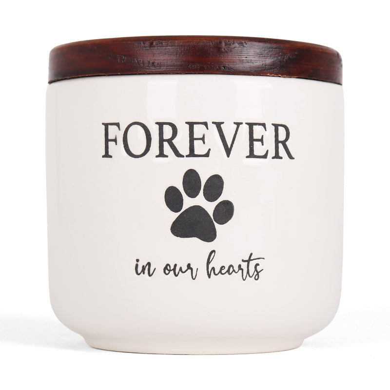 Milltown Merchants Ceramic Pet Urn - Paw Print Dog Urns for Ashes - Pet Urns for Cats & Dogs - Dog Ashes Keepsake - Pet Cremation Box - Urn for Dog Ashes (20 lb) 20 lb - PawsPlanet Australia