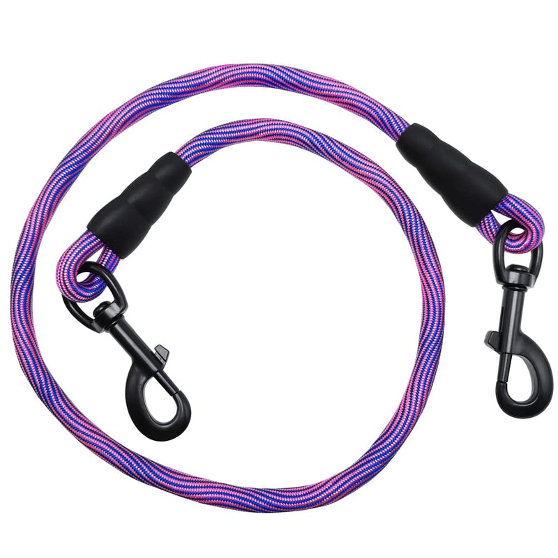 BTINESFUL 3FT Dog Tie Down, Nylon Rope Short Dog Tether Indoor Training Safety Vehicle Tether for Large Medium Strong Puppy Pink Blue 3 Foot - PawsPlanet Australia