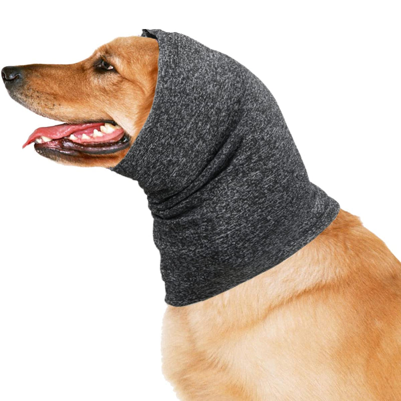 Pet Soft Snoods for Dogs, Quiet Ears Muffs Thunder Hat for Dog, Calming Dog Hood for Noise Protection, Anxiety Relief Head Wrap Ear Cover for Dog and Cats (Large, Black) Large - PawsPlanet Australia