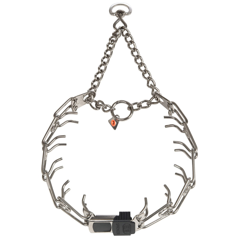 Herm Sprenger Dog Training Prong Collar with Quick Release Cliclock Buckle and Swivel Ring | Adjustable Length Stainless Steel Collar Made in Germany for Large Dogs up to 20" Neck (3.2mm Prongs) 25in (up to 20" neck) x 3.2mm Links - PawsPlanet Australia