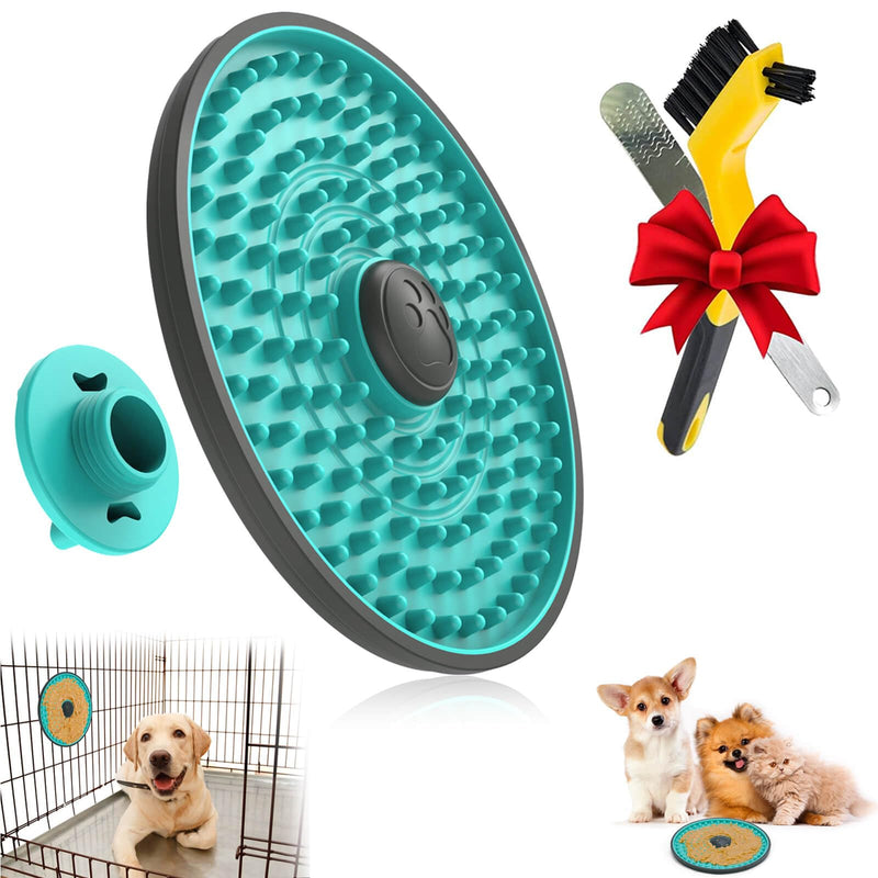 Lick Mat for Dogs, Dog Crate Lick Pads Slow Feeder, Lick Pad Crate Training Toy Crate Lick Plate,Very Suitable Peanut Butter, Treats Yogurt, Bolognese, for Boredom and Anxiety Relief Licking Pad 1 pcs Blue - PawsPlanet Australia