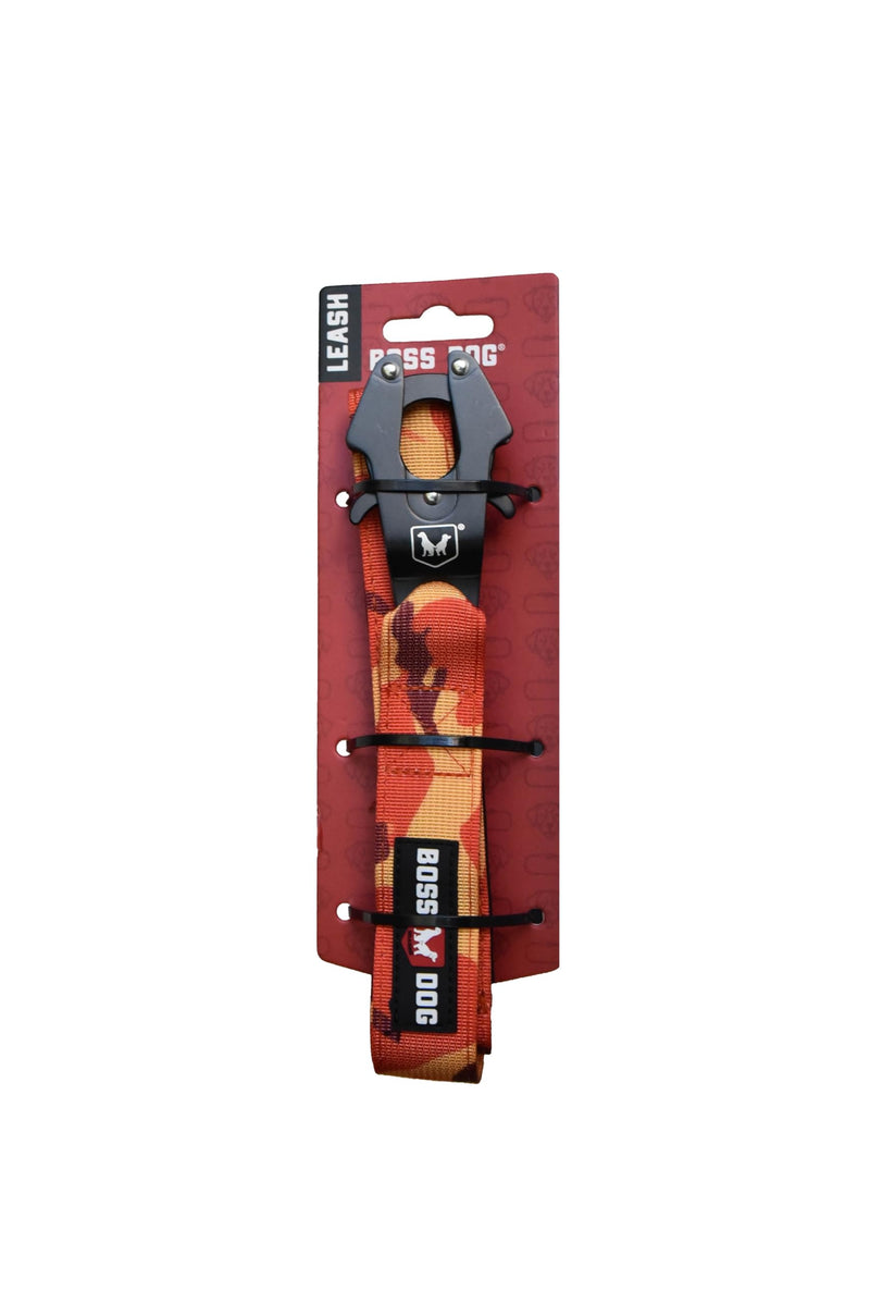 Boss Dog Tactical Leash, Orange Camo, 4 FT - PawsPlanet Australia