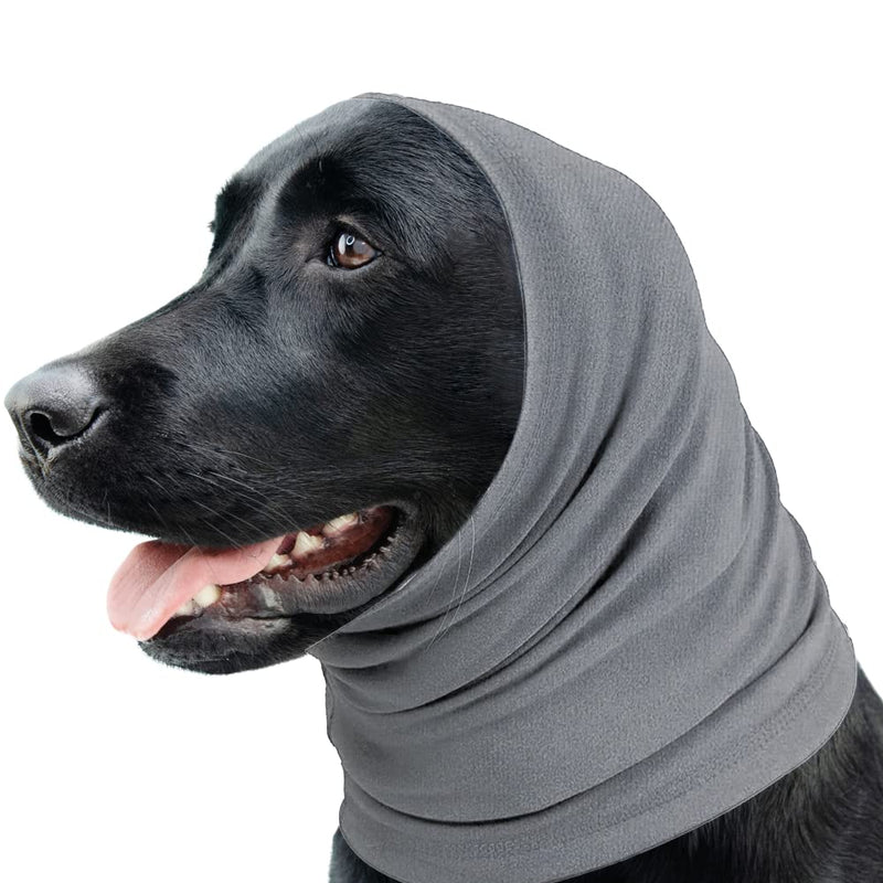 SIMENA No Shake Dog Ear Flap Wrap, Stretchy Dog Ear Muffs, Dog Ear Covers for Noise, Ear Wraps for Dogs, Head Wrap to Keep Your Dogs Ears Warm (Large (18-30" x 10"), Grey) Large (18-30" x 10") - PawsPlanet Australia