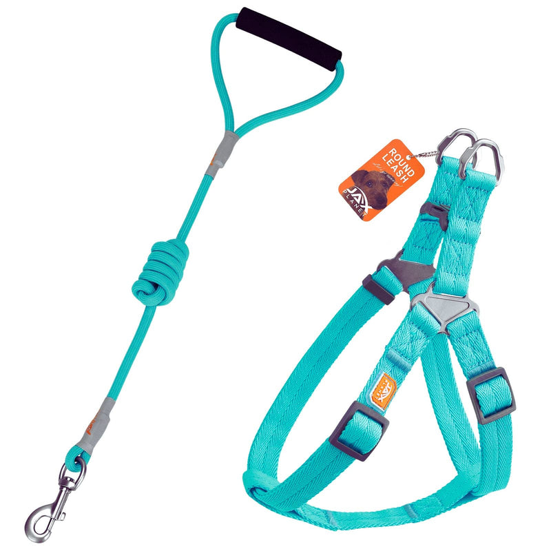 Dog Harness and Leash - Comfortable Leash and Harness for Small, Medium, Large Dogs - Perfect for Training, Includes D-Ring (S)HRN:Chest13.4~22.1/Neck12.2~20.5/LSH: 3.94 ft Harness+Leash:TiffanyBlue - PawsPlanet Australia