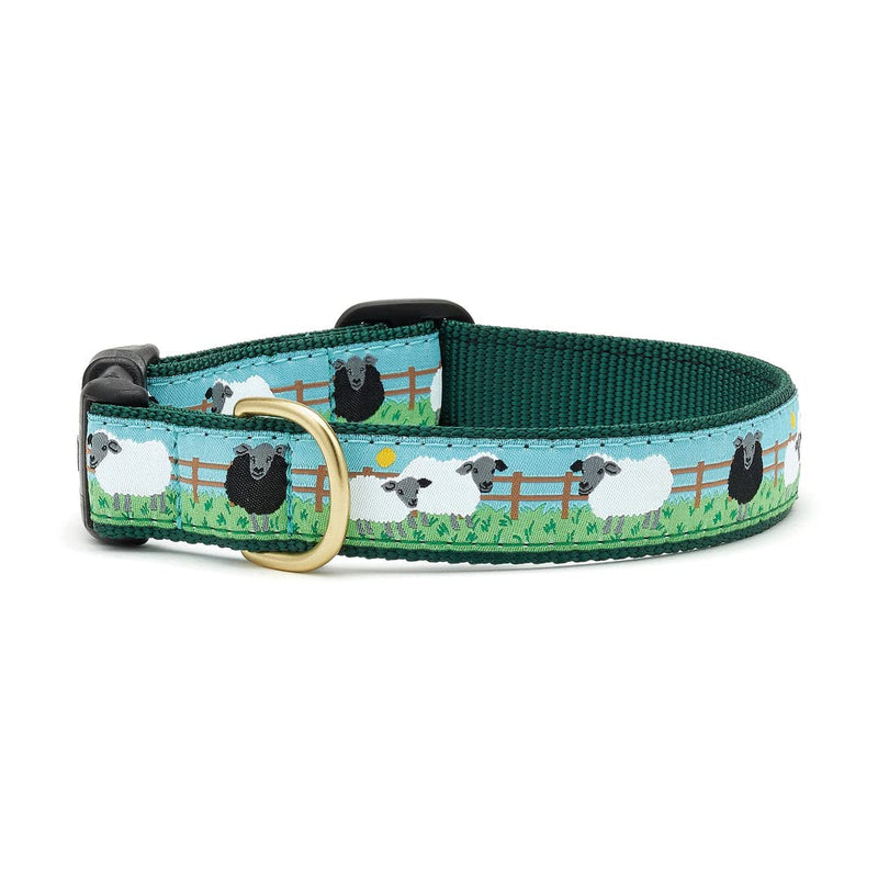 Up Country Counting Sheep Dog Collar, Large (15 to 21 inches) 1 inch Wide Width