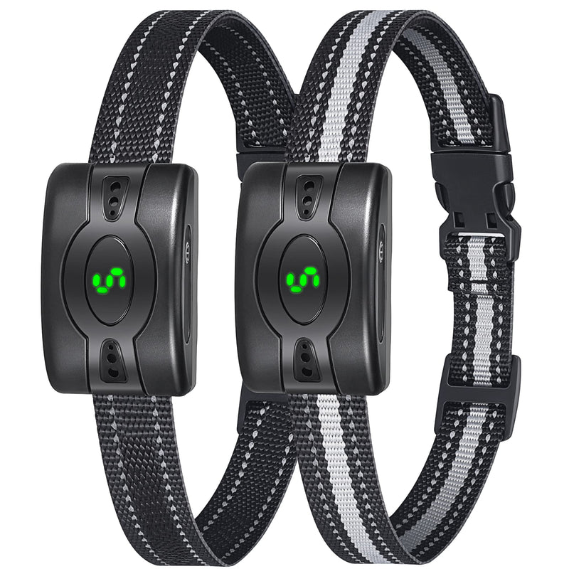2 Pack Rechargeable Dog Bark Collar, Anti Barking Collar with 5 Sensitivity, No Shock Bark Collar with Vibration&5 Variable Beep, IP67 Waterproof Smart Bark Training Collar for Large Medium Small Dogs - PawsPlanet Australia