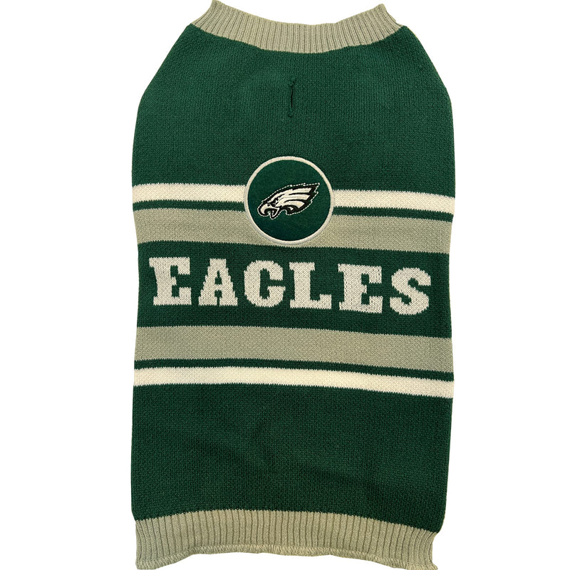 NFL Philadelphia Eagles Dog Sweater, Size Small. Warm and Cozy Knit Pet Sweater with NFL Team Logo, Best Puppy Sweater for Large and Small Dogs - PawsPlanet Australia